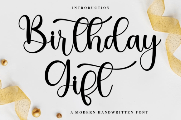 Birthday Gift Font for Handmade Creators