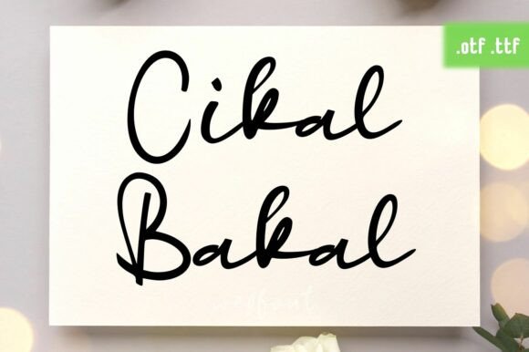Cikal Bakal: A Script Font for Timeless Editorial Charm