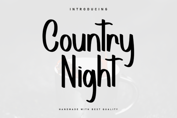 Country Night: A Handwritten Font for Cozy Craft Projects