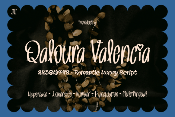 Qaloura Valencia: A Script Font for Editorial Elegance