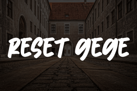 Reset Gege: A Bold Script for Branding That Speaks Volume