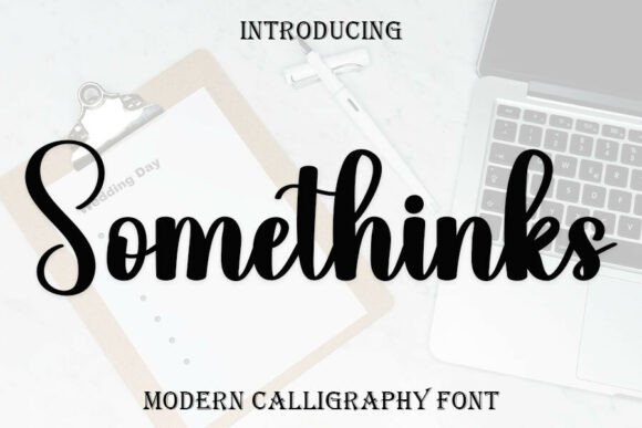 Somethinks: A Delicate Script Font for Editorial Elegance