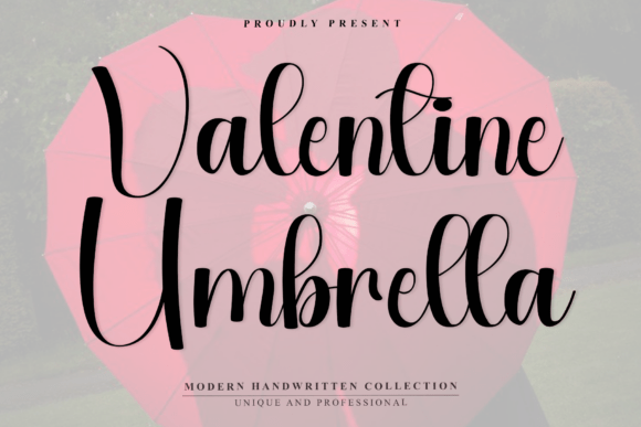 Valentine Umbrella: A Script Font for Digital Branding and Web Design